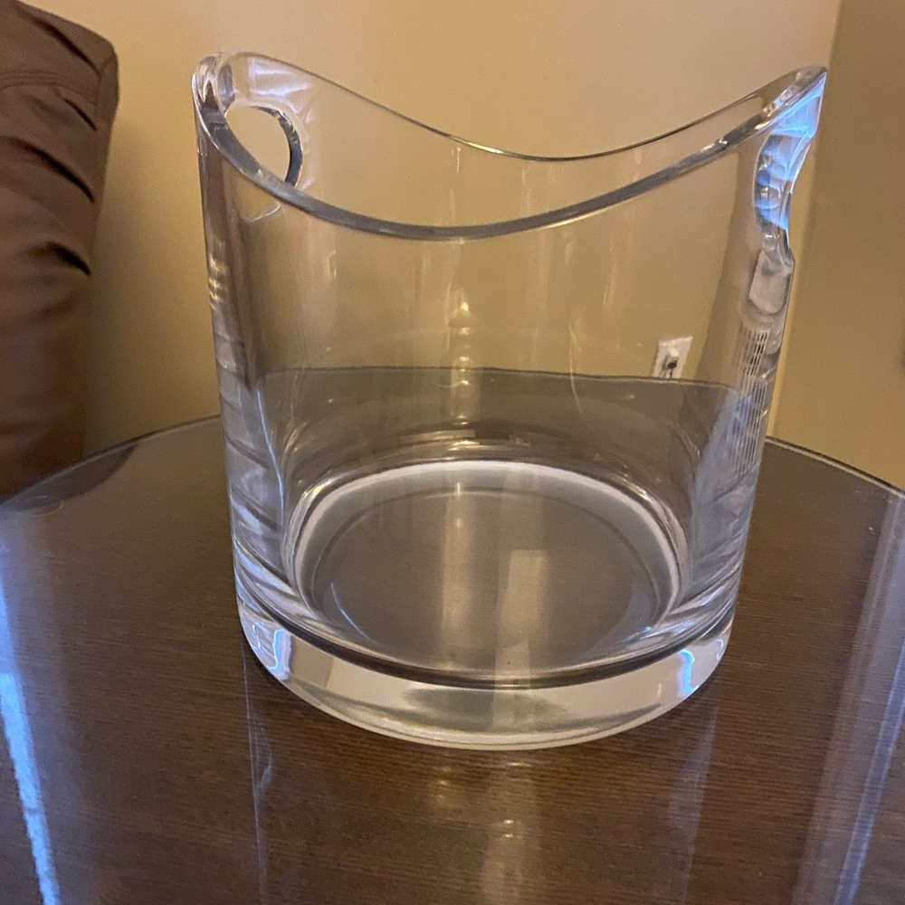 Tiffany & Co crystal ice bucket with handles
